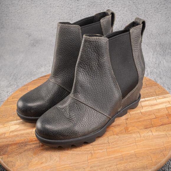 Sorel Womens Joan Of Arctic Boot Size 8 Waterproof Gray Chelsea Bootie Wedge - Picture 3 of 7